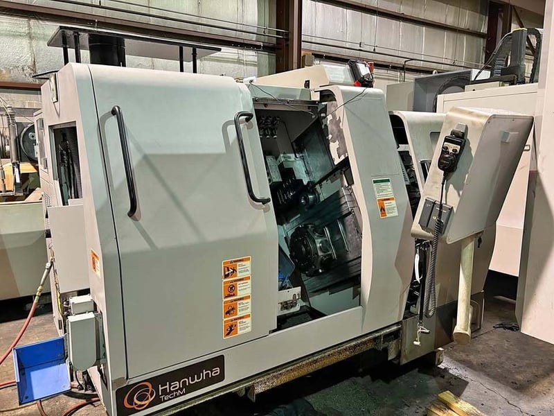 Hanwha #STL-32H, Swiss Type Automatic Screw Machine, 1.25" bar diameter, 11 axes, 4.29" machining length