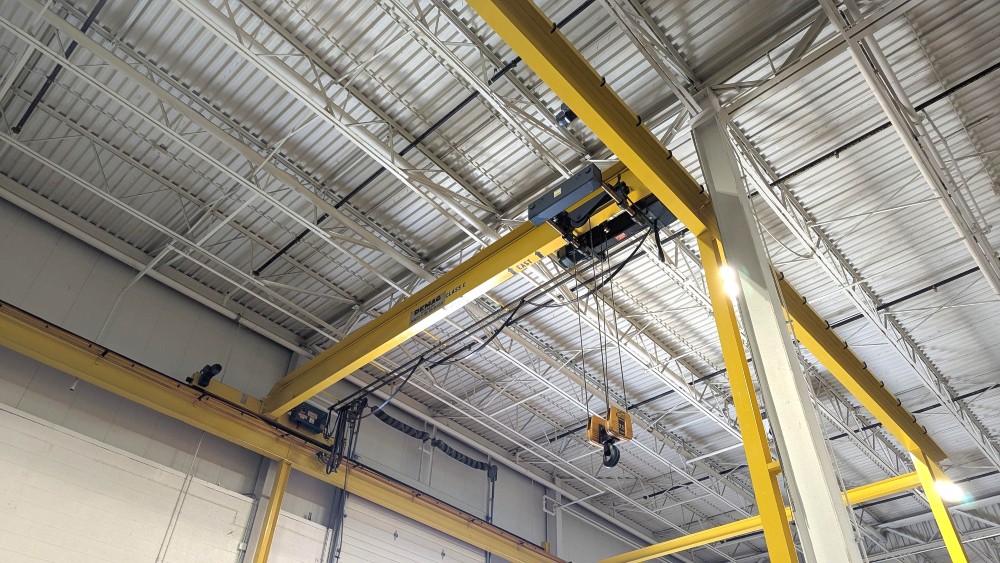 7.5 Ton, Demag, 26'2" Span, 26' Lift, Pendant Control, 2-Speed All Motions, 125' (x2) Rail/Runway/Cols