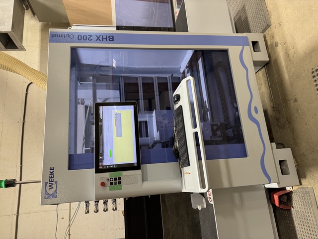 Weeke #Optimat-BHX-200, Woodworking CNC Drilling & Routing Center, 120" X, 49.21" Y, 3.15" Z, 13.4 HP, 24,000