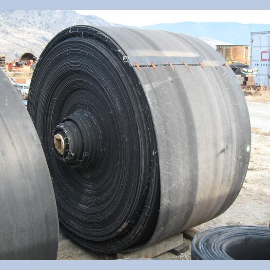 42" wide x 511' long Rubber Conveyor Belting, 3-Ply, 3/16" top x 1/16" bottom