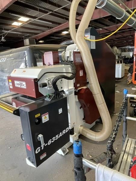 25" x 16" Cantek #GT-635ARD-16, double surface planer, 25 HP top & 20 HP bottom, 26-80 FPM, spiral insert