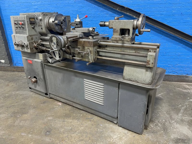 15" x 40" Sheldon #15, Engine Lathe, 10" 3-Jaw Chuck, 2" Bore, 460 V.