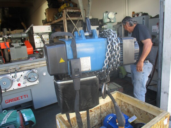 2.2 Ton, Demag #DC-COM-10-2000-2/1-H5-V4-8/1.2, electric chain hoist, 4400 lb. capacity