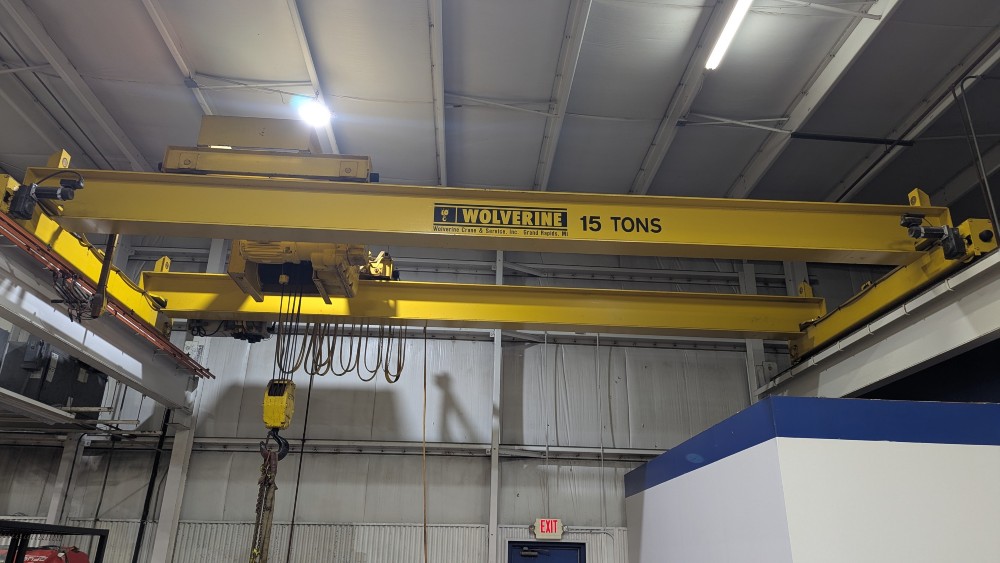 15 Ton, R & M, 25' 8-1/2" Span, 15' Lift, Pendant, 460 V., 2005/1995, [#2741]