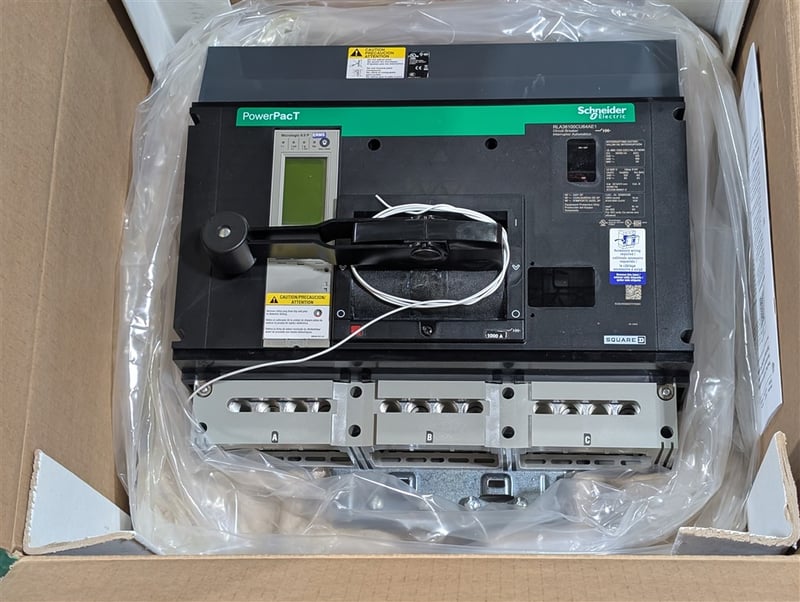 1000 Amps, Schneider, PowerPact I-Line, RLA36100CU64AE1, 600V., 3 Pole, Micrologic 6.0P LSIG, New in Box