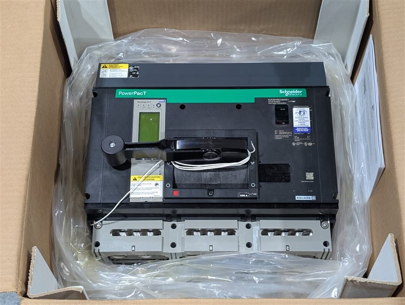 1000 Amps, Schneider, PowerPact I-Line, RJA36100CU64AE1, 600V., 3 Pole, Micrologic 6.0P LSIG, New in Box