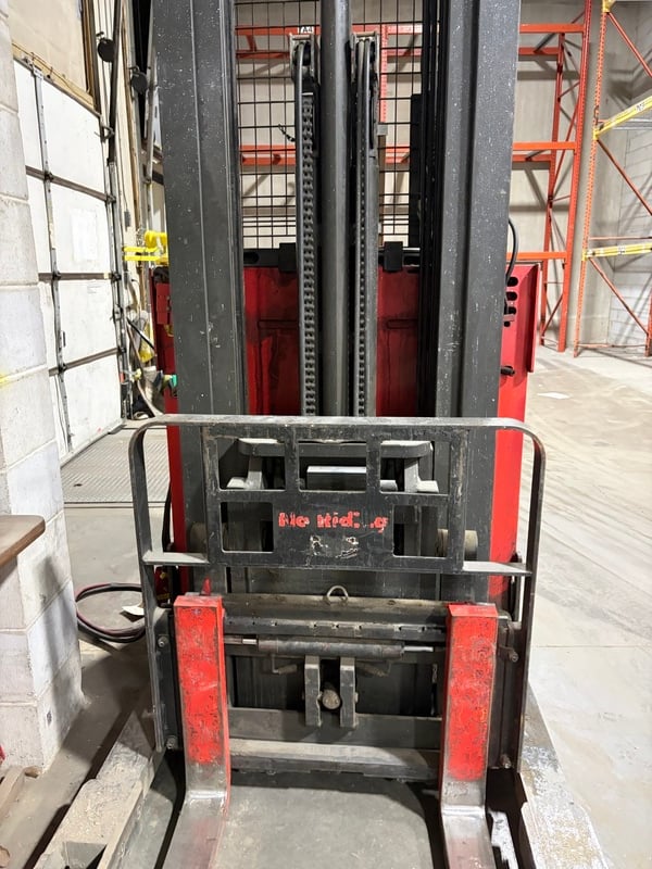 4000 lb. Raymond #EASI-R40TT, stand up narrow reach truck, 1999