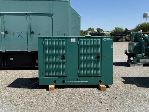 70 KW Cummins #GGHF, natural gas generator set, 277/480V., 3-Ph., 60 Hz, standby, weather enclosure, 2010