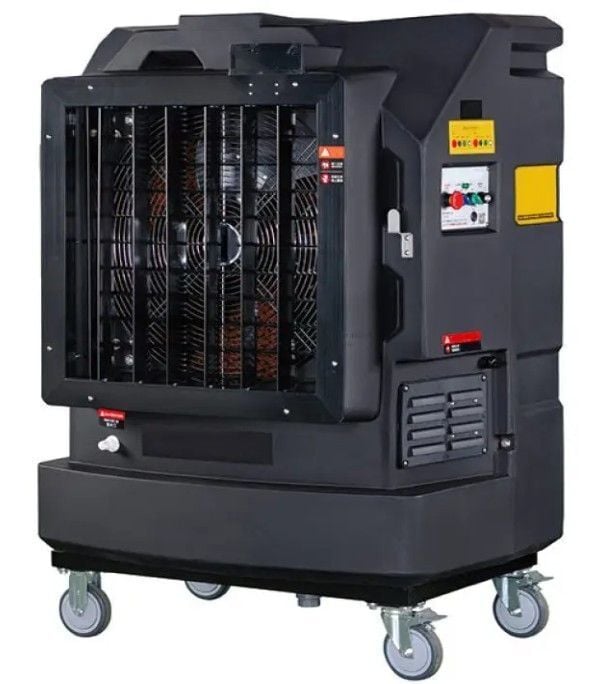10600 cfm, Super Cooling Fans #M-802-Cool, Portable Evaporative Water Cooling Fan, 2500 sq.ft., (3) 24"