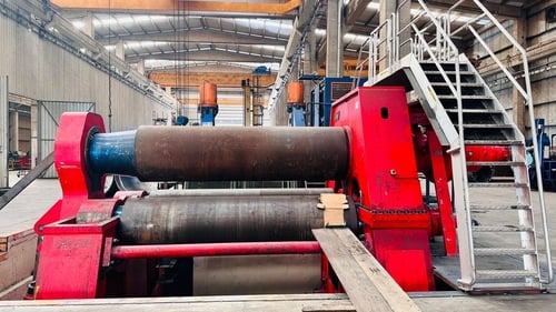 11' x 6" Davi #MCO-130, 3-roll Plate Bending Machine, 196.9" diameter, 38.6" upper diameter, 35.4" lower