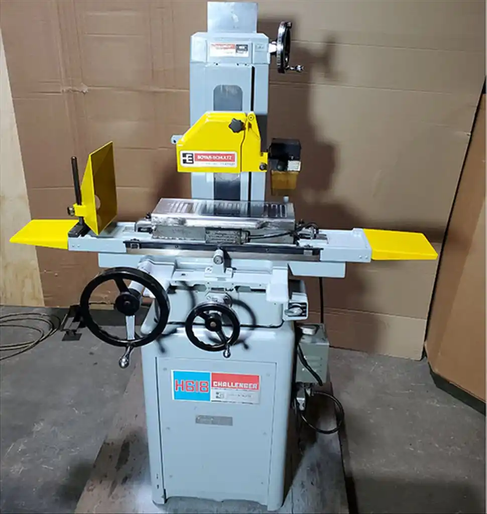 6" x 18" Boyar-Schultz #Challenger-H618, manual reciprocating surface grinder, electromagnetic chuck, vacuum