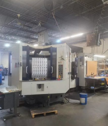 Kiwa #KH-4500, 4-Axis Horizontal CNC Machining Center, 25.2" X, 25" Y, 26.8" Z, 15.7" x 15.7" pallet, 15,000