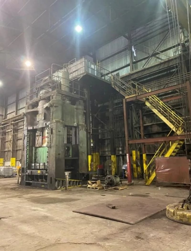 5,000 Ton, Verson, Down-Acting Hydraulic Press, 96" dl, 72" platen stroke, 96" x 96" platen, 24" shut height