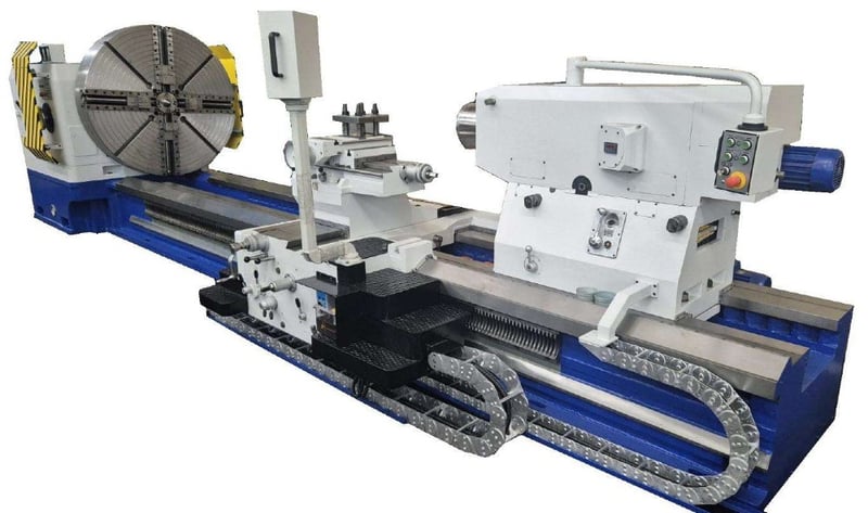 63" x 197" Poreba #TCG 160, Engine Lathe, 4-jaw chuck 50 ton capacity 100 HP, Remanufactured