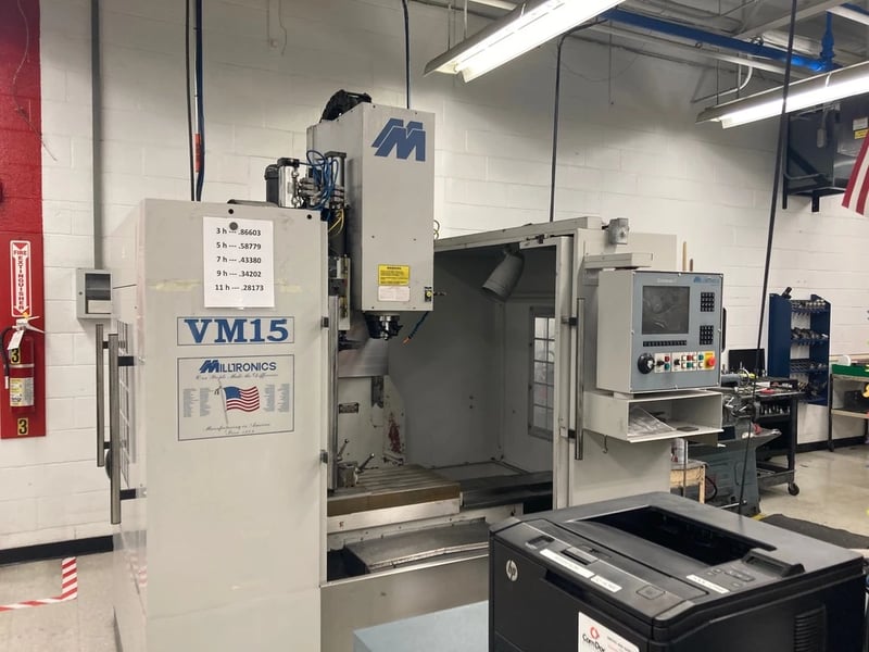 Milltronics #VM-15, 24" X, 16" Y, 20" Z, 8,000 RPM, 16 automatic tool changer, Cat 40, Centurion 7, 2007