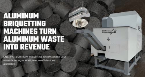 No. BM-D1090 Emerpat, Fully Automatic Aluminum Chips Briquetter, High-Density 90 mm Briquettes, PLC Control