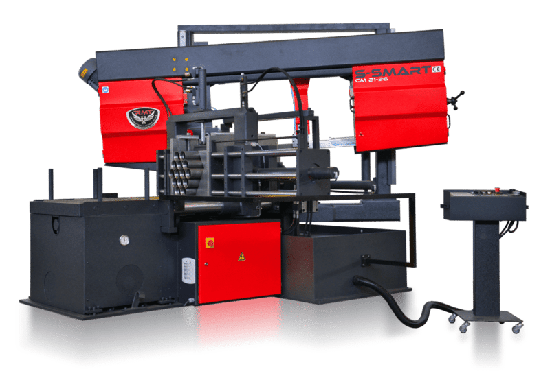 22" x 26.4" RMT #S-Smart-CM21-26-NC, fully automatic single miter, hydraulic vise & blade tension, 65-328