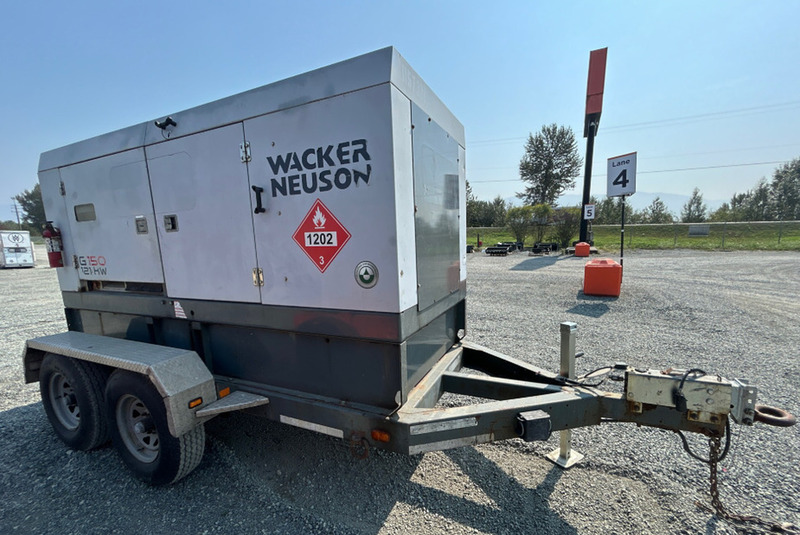 121 KW Wacker Neuson #G150, 151 KVA Mobile Generator w/ Trailer, 2010