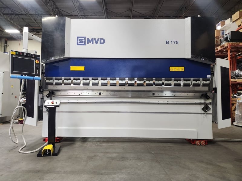 175 Ton, MVD #B175-3700, CNC Hydraulic Press Brake, 145.7" bed length, 10.2" stroke, 1.1' throat, Delem