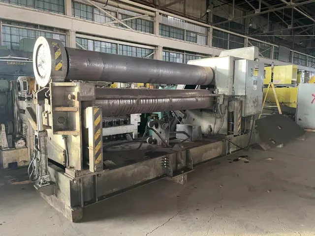 10' x 1-3/16" Bertsch #Century-II, plate bending roll, 17" rolls, 15 HP, 1982