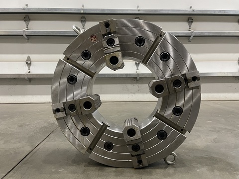 25" BTC 4-Jaw Manual Chuck, 12.5" Bore, A1-20 Mount, Reversible Top Jaws, 2-Piece, NEW (4 available)
