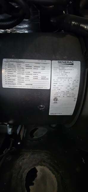 30 KW Generac Diesel Generator, 120/240 Volts, 3 Phase, 2.2L Engine, 190 Gal. Tank, Steel Enclosure
