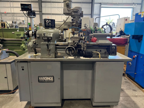 11" x 18" Hardinge #HLV-H, Precision Lathe, 6" socs, 125-3000 RPM, 3-Axis Acurite digital read out, 1997