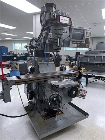 Milltronics #Partner-04, CNC Vertical Knee Mill, 30" X, 14" Y, 34" x 12" table, R8, CP-3 Control