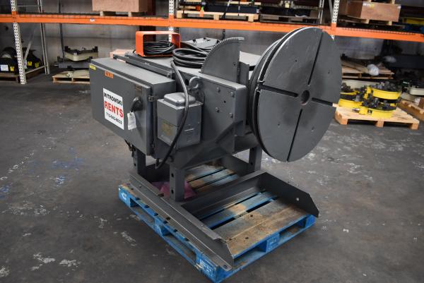 4500 lb. Aronson #HD-45A, welding positioner, 29" round table, powered gear tilt, variable speed rotation