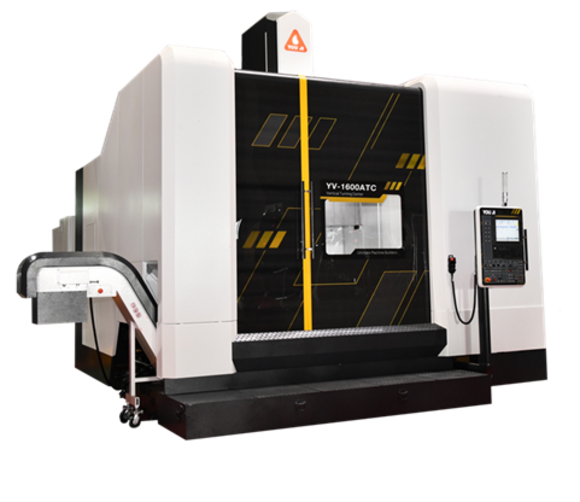 55" Youji #YV-1200ATC, Ram-Type Vertical Turning Center, 63" swing, 49" table diameter, 50" work height, 45