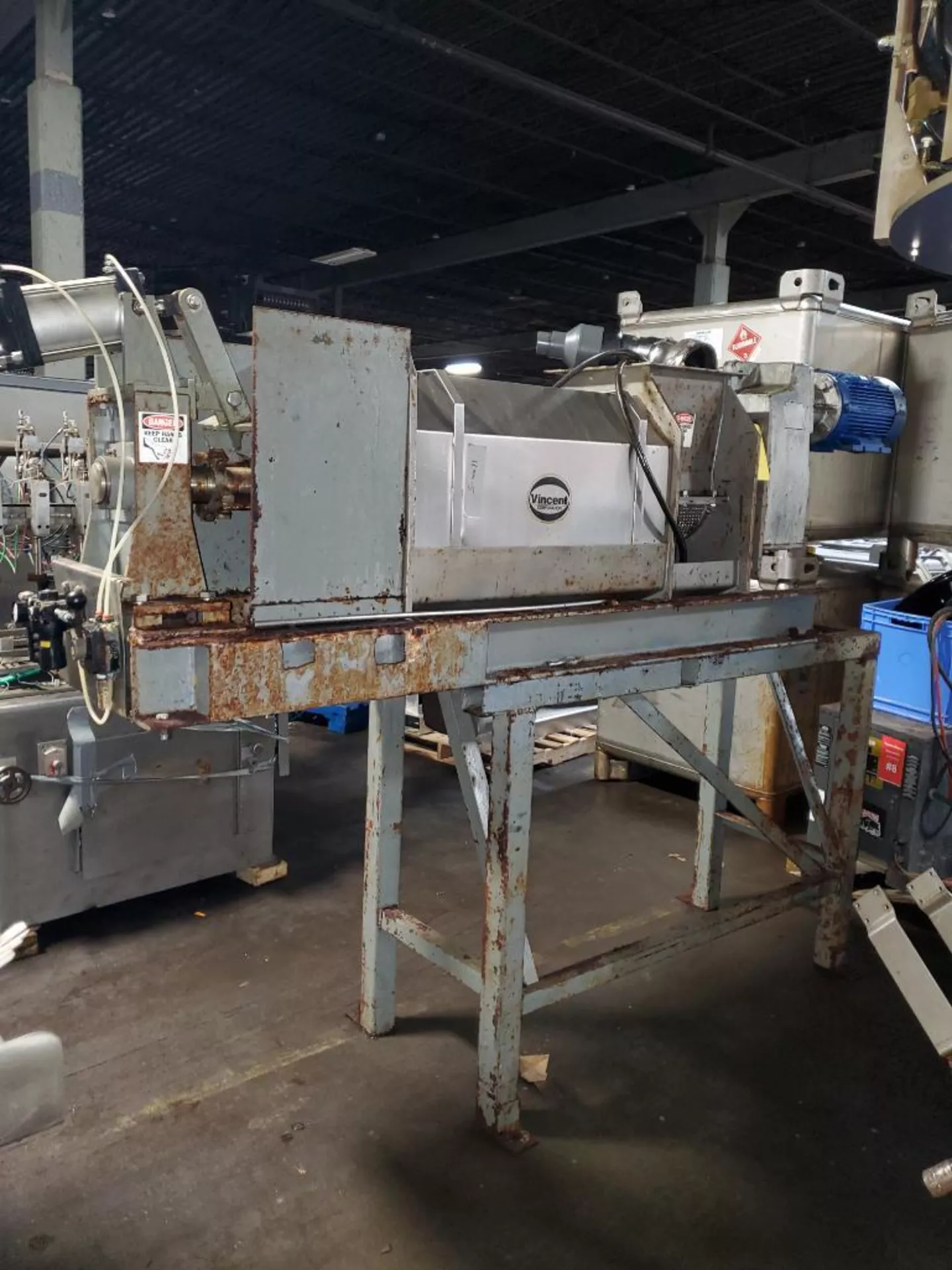 Vincent #KP-10, Screw Press, 1,500-5,000 lbs./hour, 5-15 HP, 17-28 RPM, 2013