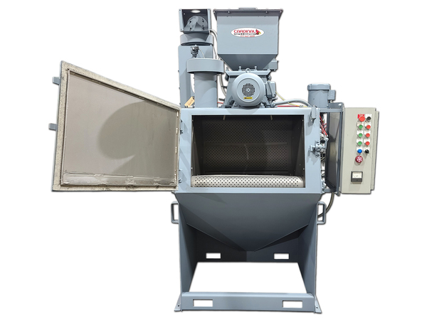 2.5 cu.ft. Cardinal 250 Tumble Blast, 5 HP Direct Drive Blast Wheel, New