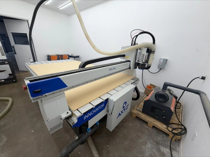 AXYZ #Innovator-ICIZ-3G-ATC, CNC router, 60" x 96" table, vacuum hold down, 5 HP, 3 position ATC, ISO30 ER32