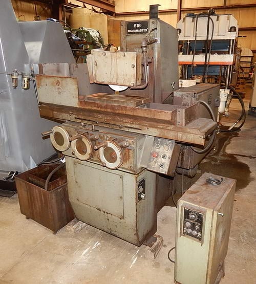 8" x 18" Brown & Sharpe #818, hydraulic surface grinder, 2 HP, coolant, 1977