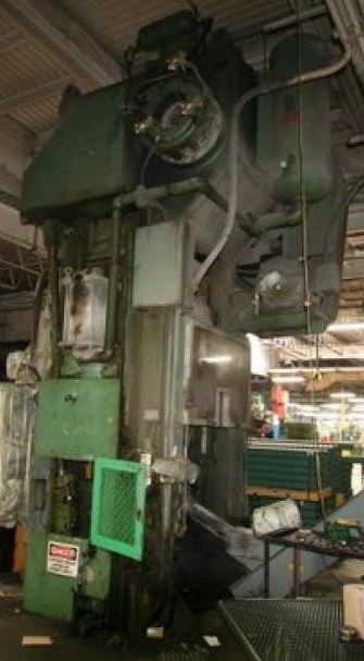 500 Ton, Verson #E-S1-500-SP, SSSC, 10" stroke, 37" Shut Height, 35-60 SPM,air clutch & brake