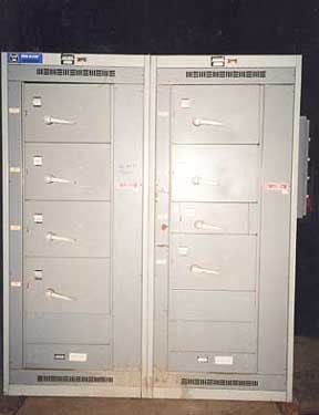 1600 Amps, Westinghouse Pow-R-Line switchboard, 230 Volts, (1) 1600 Amp, (6) 400 Amp, (1) 200 Amp