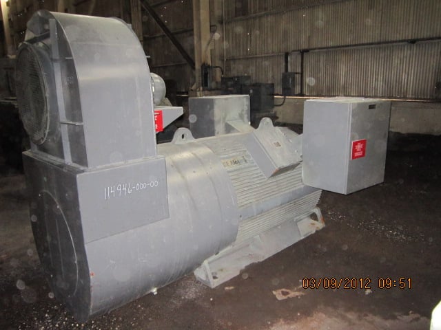 1250 HP 1190 RPM General Electric, Frame 8011S, TEAO, inverter duty, 460 Volts