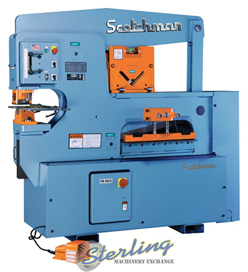 6" x 6" x 1/2" Scotchman #912-24M, ironworker, 90 ton, angle shear, punch station, 3 yr manufacturers