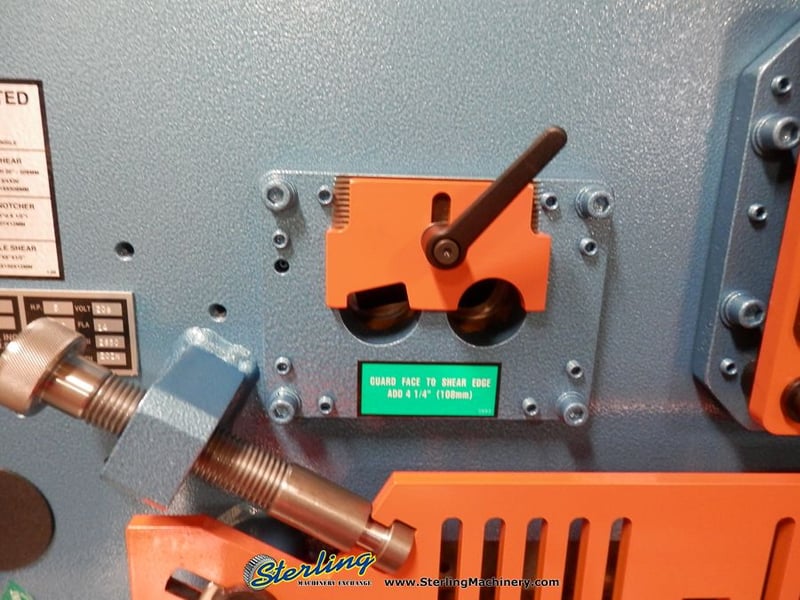 6" x 6" x 1/2" Scotchman FI851020M, 85 ton ironworker, adjustable