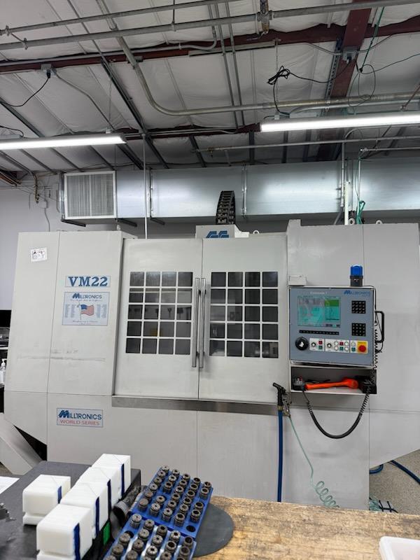 Milltronics #VM-22, CNC Vertical Machining Center, 40" X, 22" Y, 26" Z, 8,000 RPM, 24 HP, 24 automatic tool