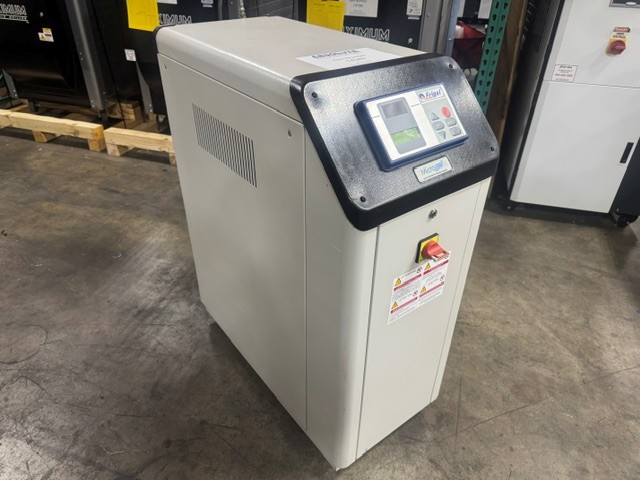 6 KW Frigel #RCM40/6SP, chiller & temperature controller, 2.5 ton, 1.5 HP pump, 20 GPM @ 40 psi, 460 V.