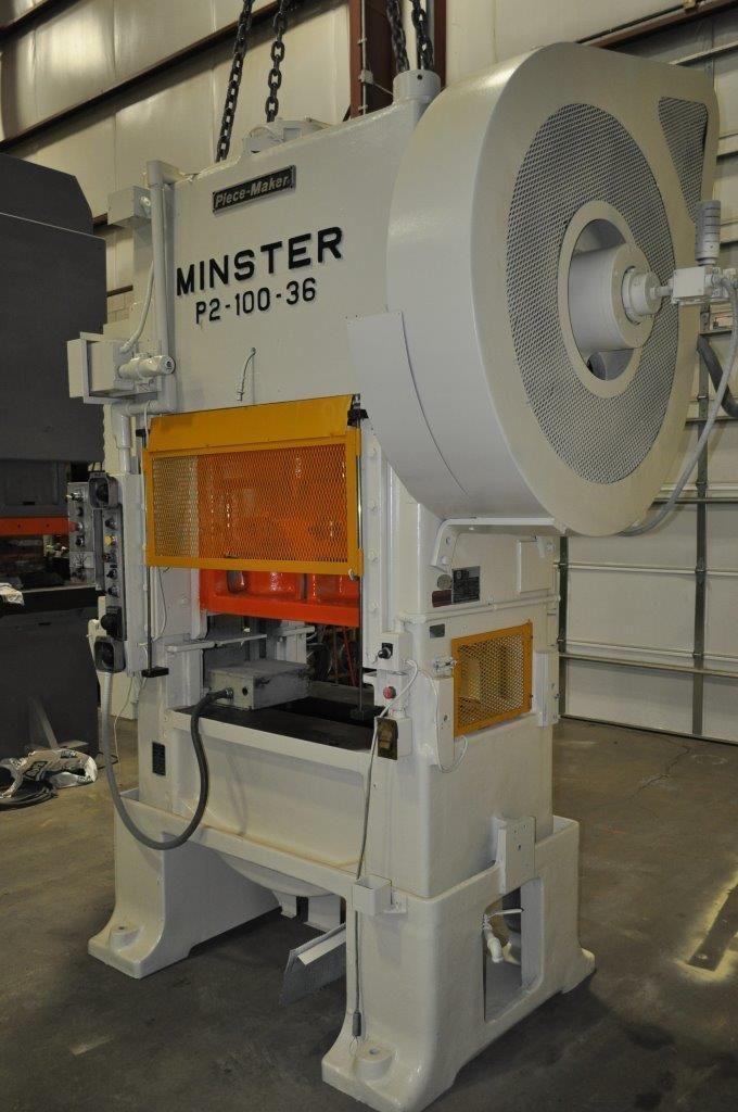 100 Ton, Minster #P2-100, straight side double crank press, 3