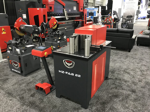 22 Ton, RMT #HZ-FAB-22, horizontal press, 7.2" stroke, 3 HP, 18" x41" table