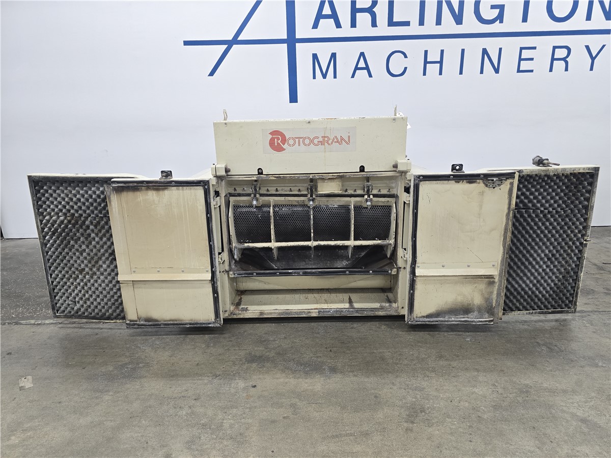 14" x 42" Rotogran #WO-1442-SP-RF, sound enclosed granulator, 30 HP, 12 knife open rotor, 4 bed knives, 3/8"