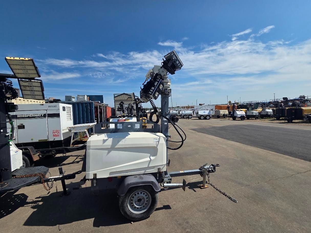 Atlas Copco #HiLight-V5-S, 3 KW light tower, LED, 4 x 350 W floodlights, 25' mast, Kubota Z482 diesel engine