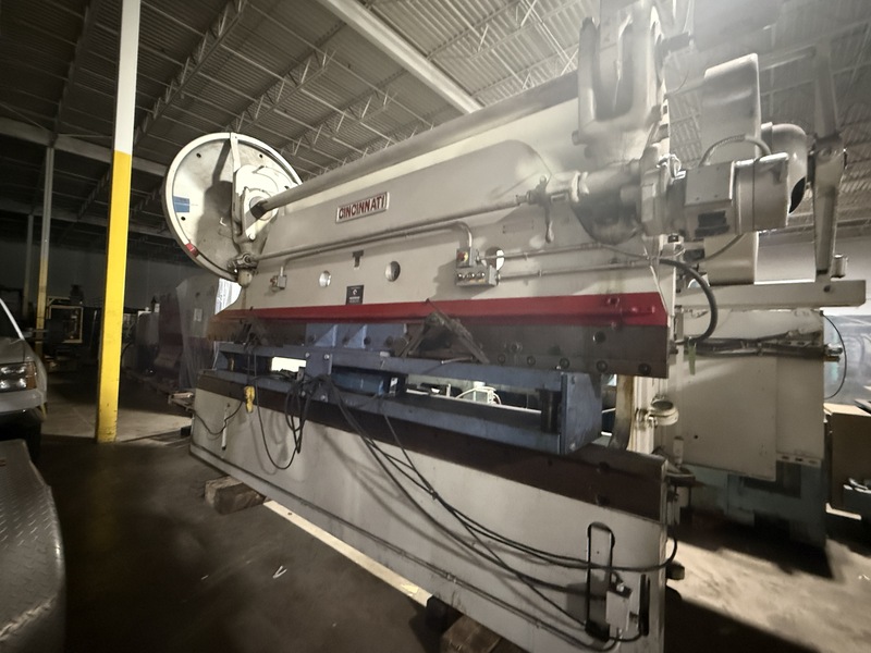 90 Ton, Cincinnati #90-10, Press Brake, 10' overall, 3" stroke, 12", 8" throat, 5" adj., Triad 3400 Control