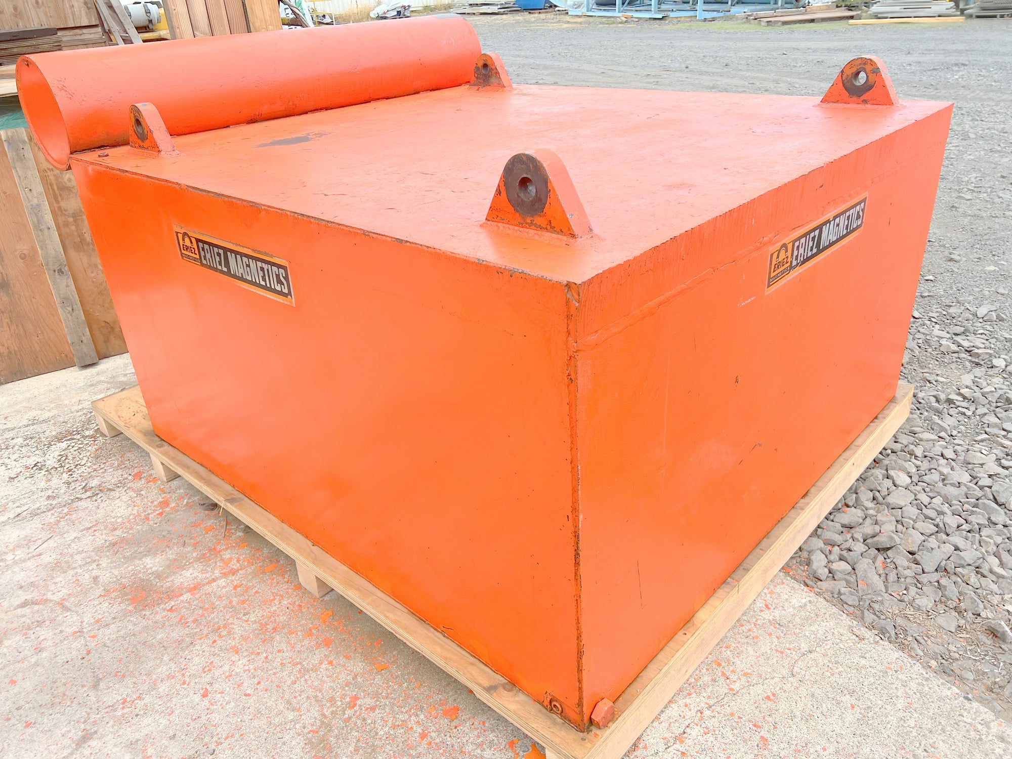 Eriez #SE-590, Suspended Electromagnet, 6' x 6' x 3' thick, Eriez 15K22 rectifier, 54.78 amps DC, 230 VAC