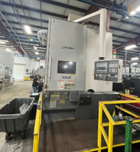 31.5" Okuma #V80R, CNC Vertical Turning Lathe, 39.37" swing, 33.07" machining length, 32" chuck, 1250 RPM