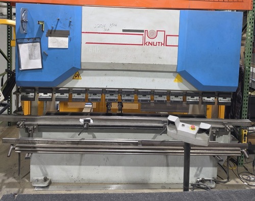 65 Ton, Knuth #AHK-D-2660, hydraulic press brake, 8' overall, 100" bed, motorized X-Axis backgauge, 4-way