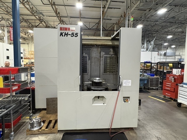 Kiwa #KH-55, CNC Horizontal Machining Center, 31.5" X/Y/Z, 47 HP, 10,000 RPM, CAT 50, 120 automatic tool